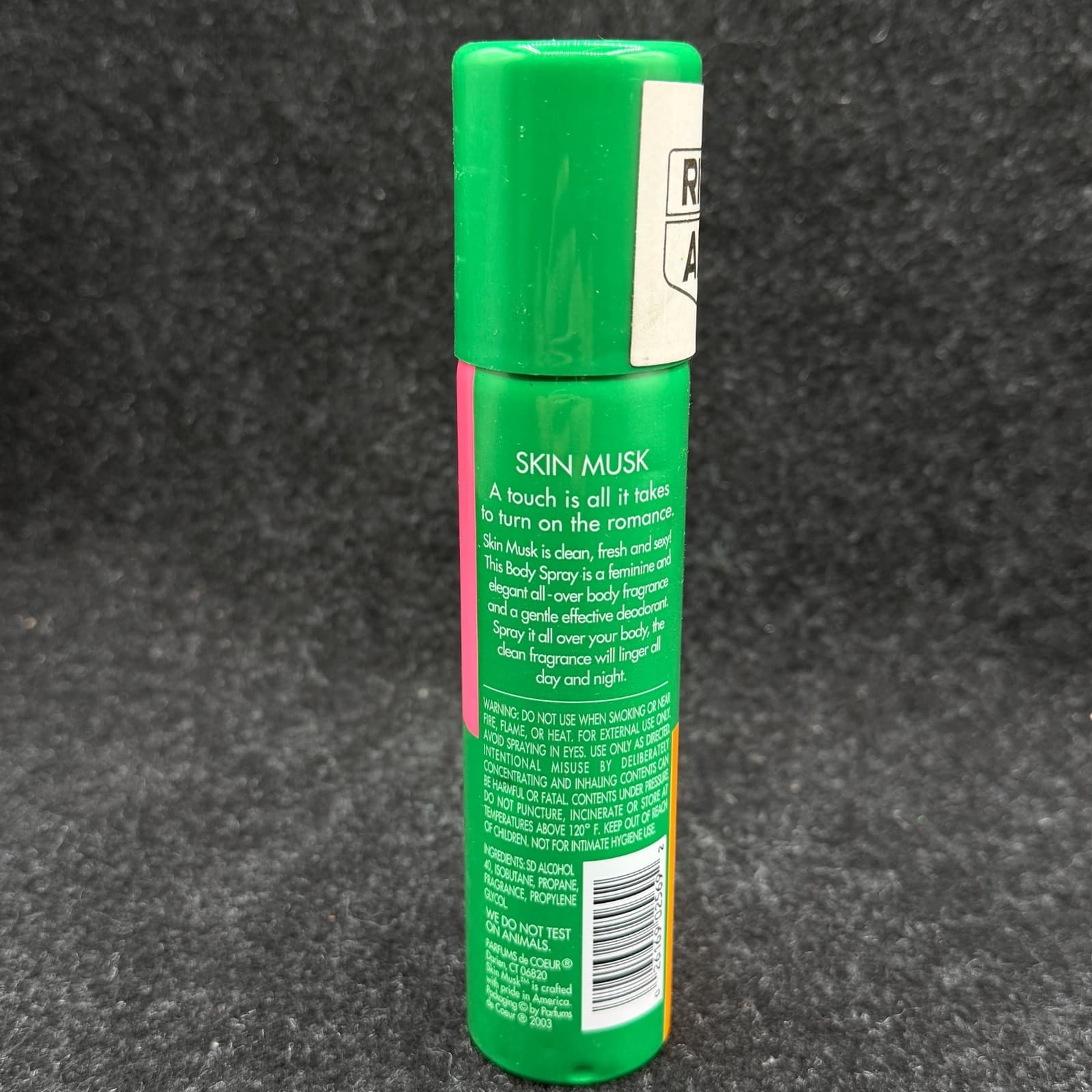 VTG Skin Musk by Parfums De Coeur 2.5 oz 71g Deodorant Body Spray for Women NOS - Thumbnail 4