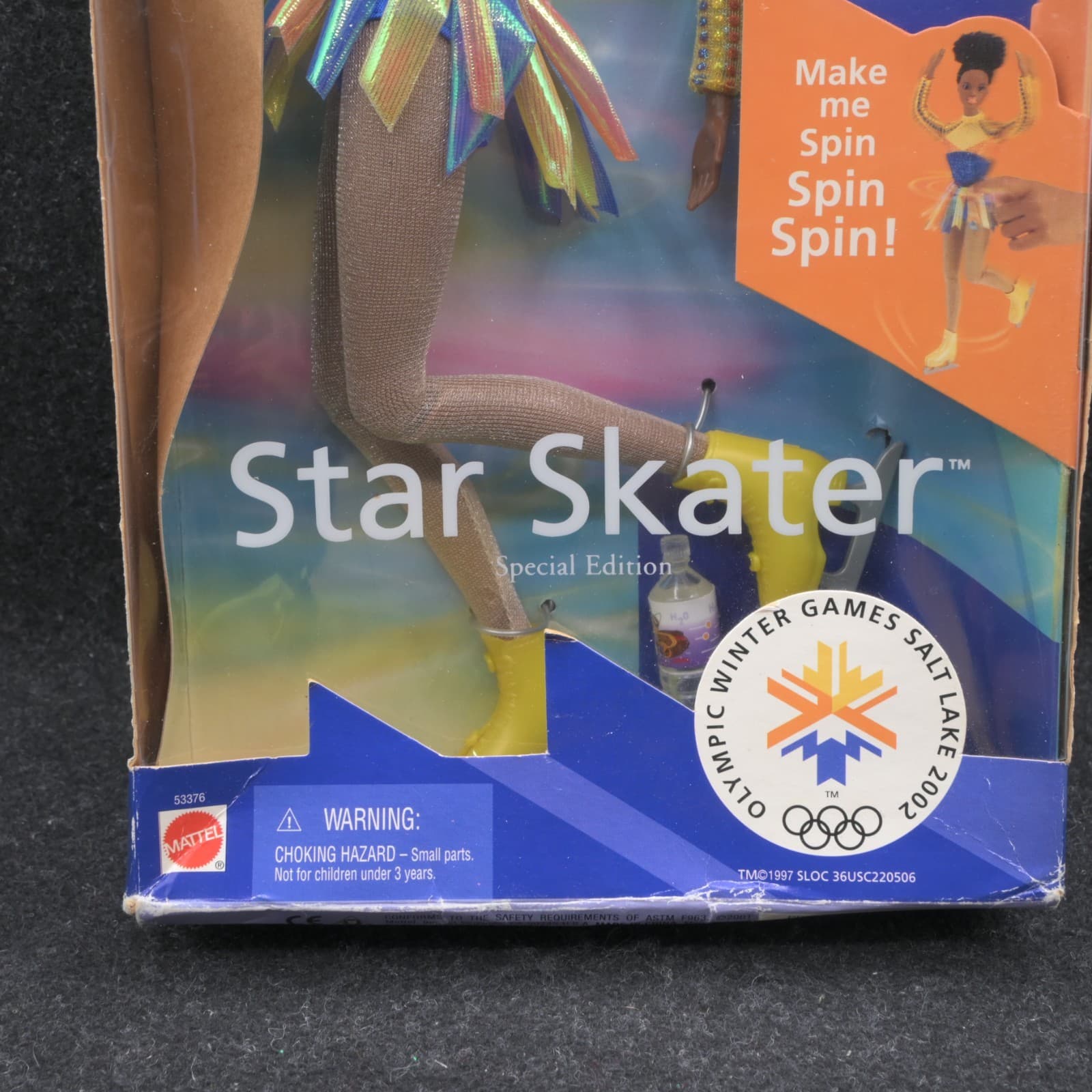 Star Skater Barbie Doll African American 2002 Olympic Winter Games Mattel 53376 - Thumbnail 2