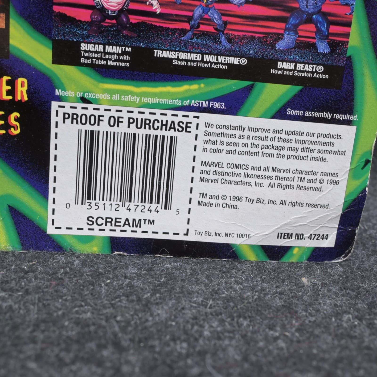 Spider-Man Venom Planet of the Symbiotes SCREAM 1996 ToyBiz Action Figure - Thumbnail 7