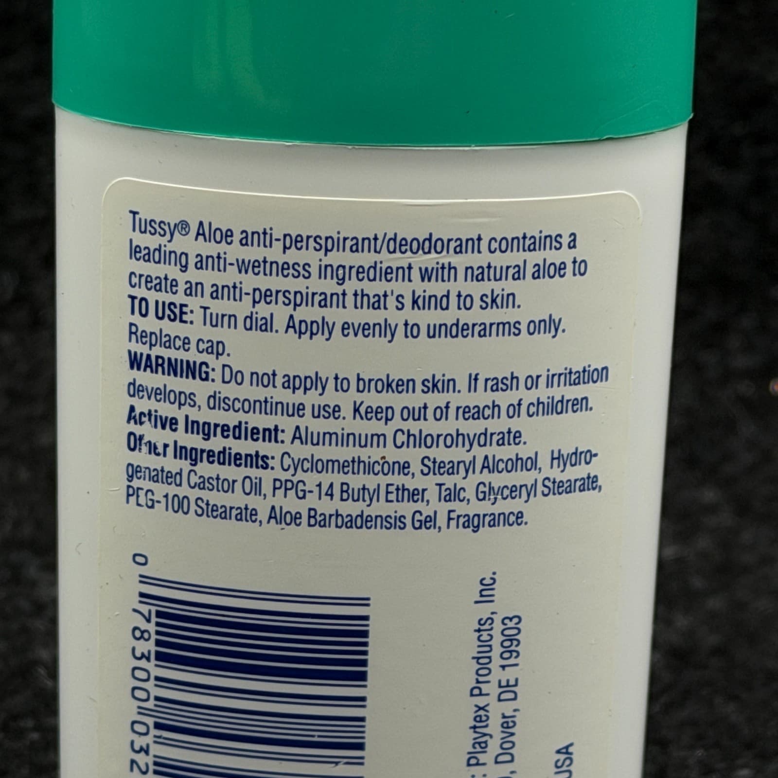 Vintage New Old Stock TUSSY Aloe Stick Deodorant 1.7oz SUPER RARE! - Thumbnail 5