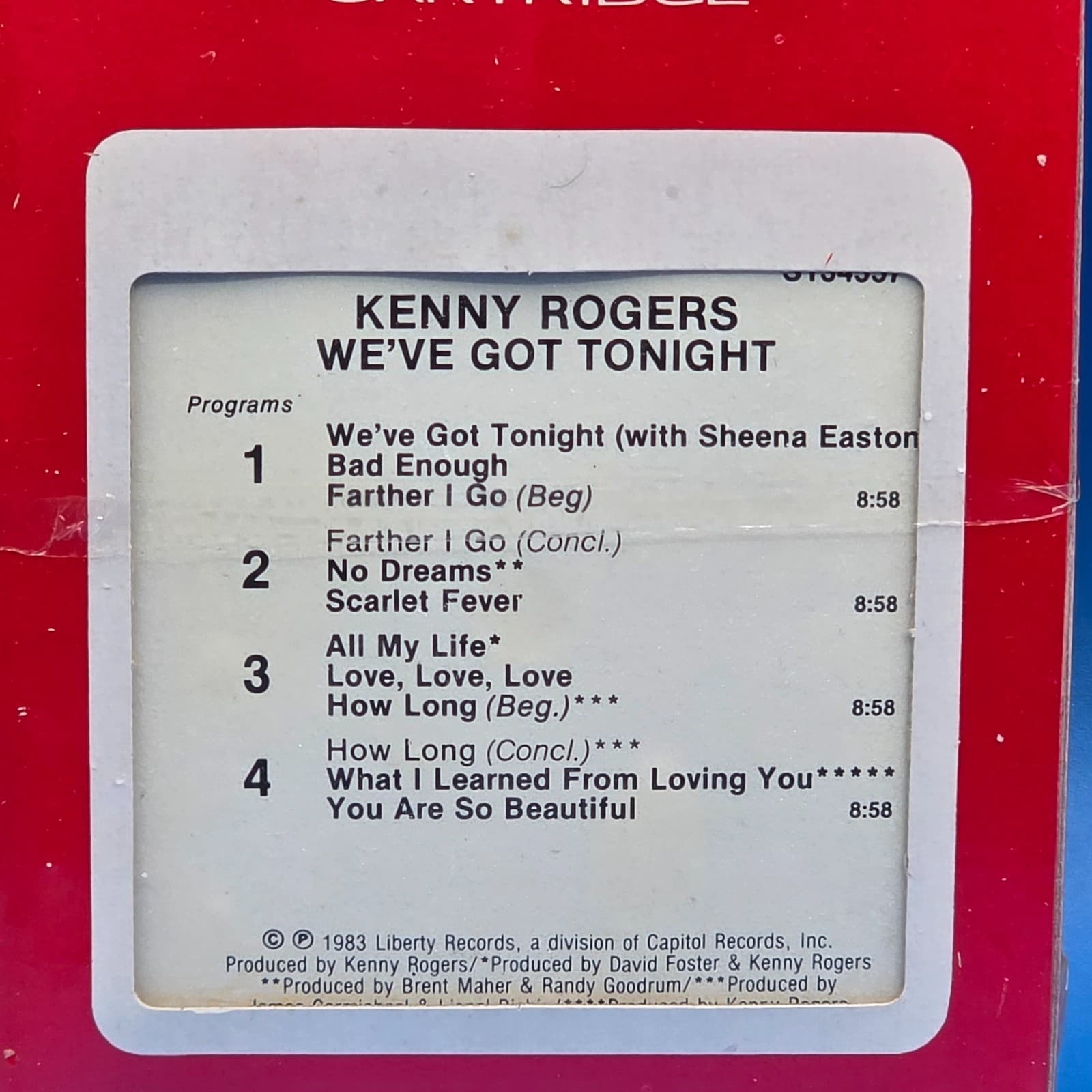 Kenny Rogers We'Ve Got Tonight 8 Track 1983 New Sealed Liberty - Thumbnail 6