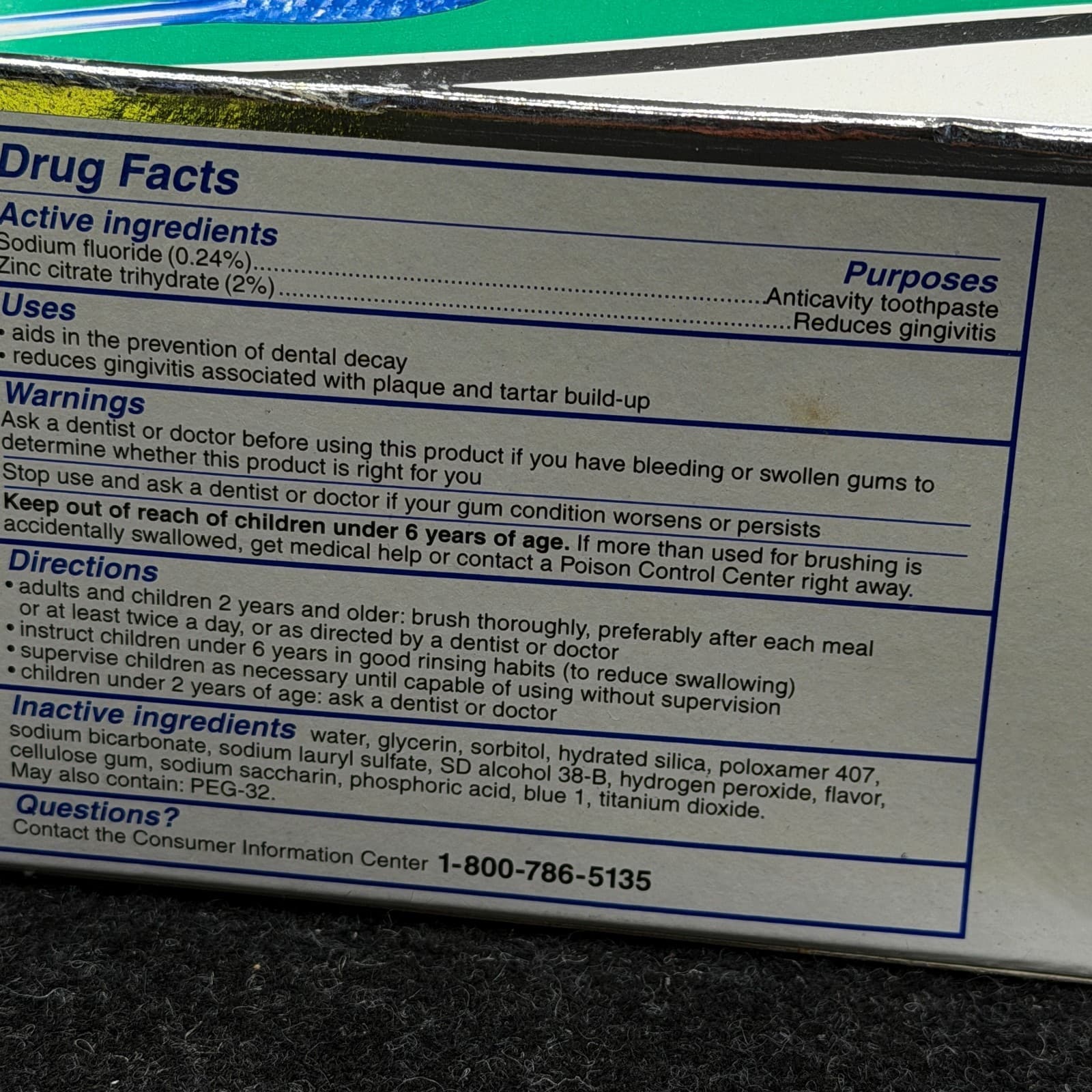 Vtg Mentadent Tartar Control Toothpaste 5.25 oz Baking Soda Peroxide Fluoride - Thumbnail 9