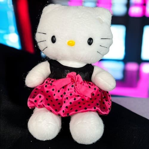 Build A Bear Hello Kitty Plush White Stuffed Animal Toy 18 Inch W/ Dress
