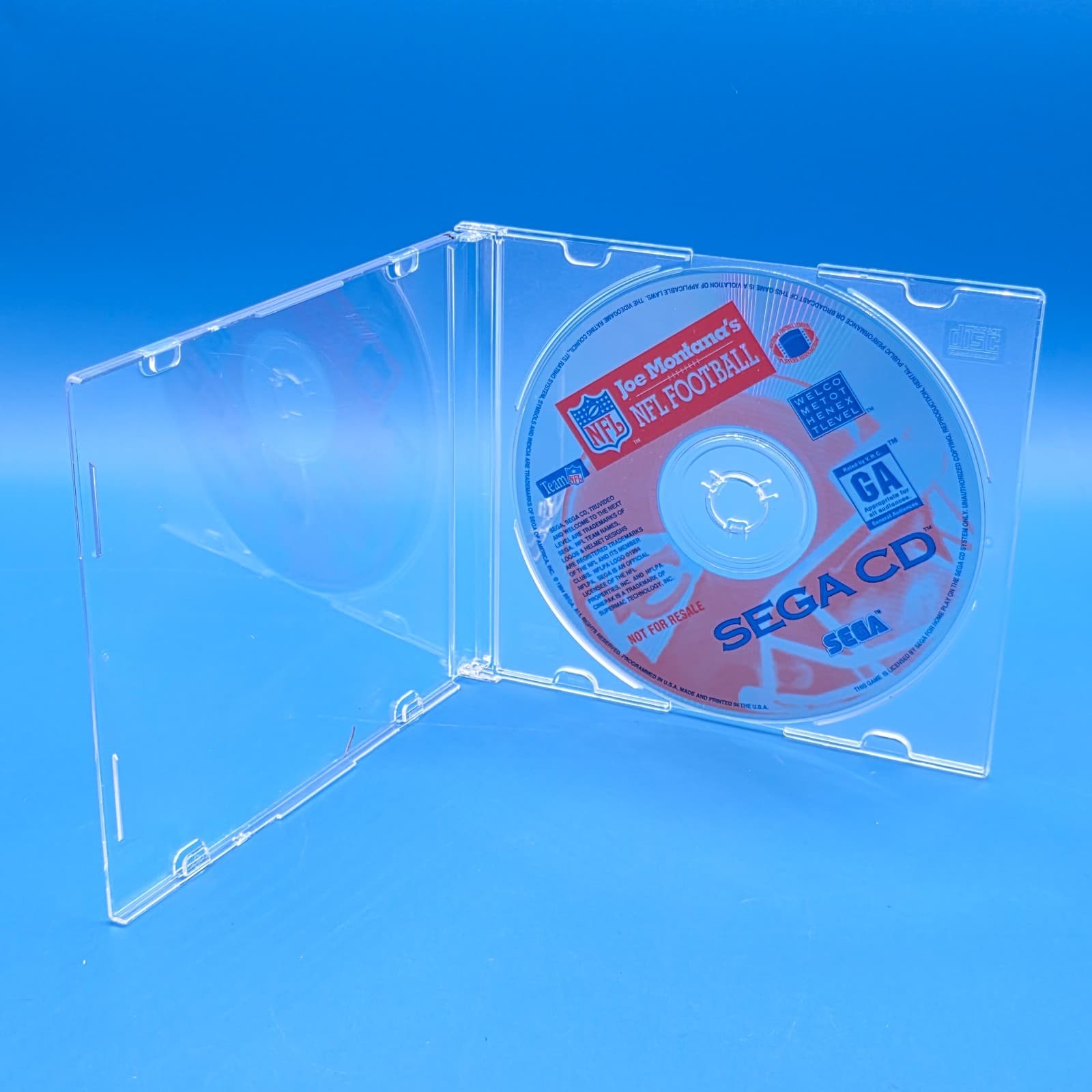 Joe Montana’s NFL Football Sega CD Game Disc Not for Resale 1993 Sega Sports Tes
