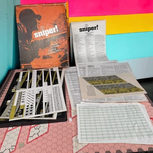 VTG 1973 SNIPER! Game House to House Fighting in WW2 SPI EARLY RPG SIMULATIONS