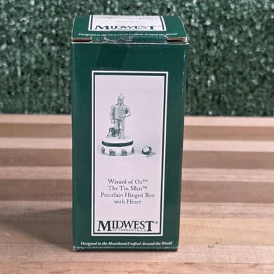 Wizard Of Oz The Tin Man Porcelain Hinged Trinket Box 1998 Midwest Cannon Falls - Thumbnail 2