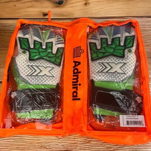ADMIRAL PRO GLOVE (AGK90) RF - WHITE GREEN #0530-8 MENS SIZE 8