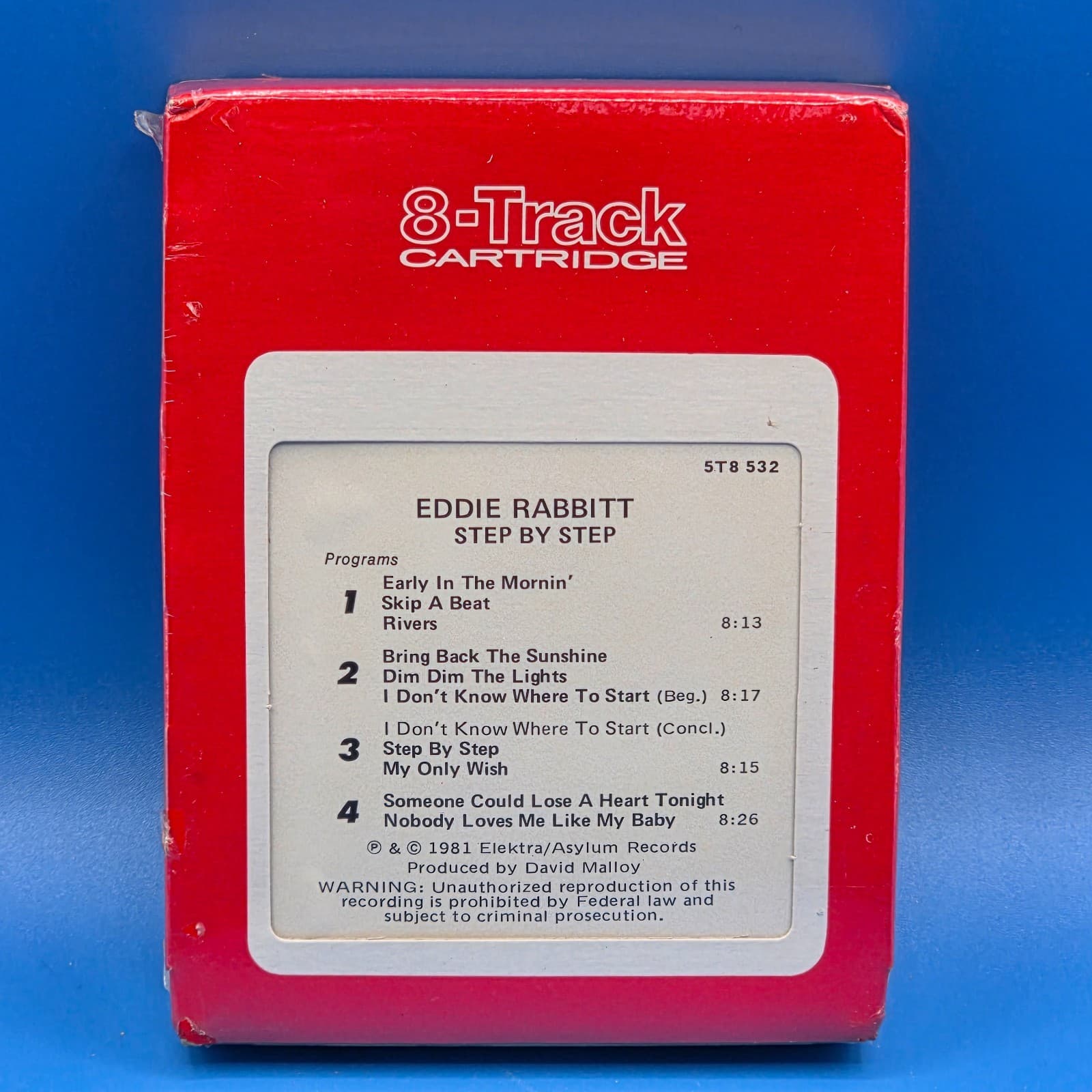 Eddie Rabbit- ‘Step By Step’ 8-Track Tape Cartridge SEALED - Thumbnail 7