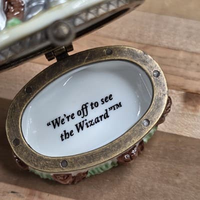 Wizard Of Oz The Tin Man Porcelain Hinged Trinket Box 1998 Midwest Cannon Falls - Thumbnail 9
