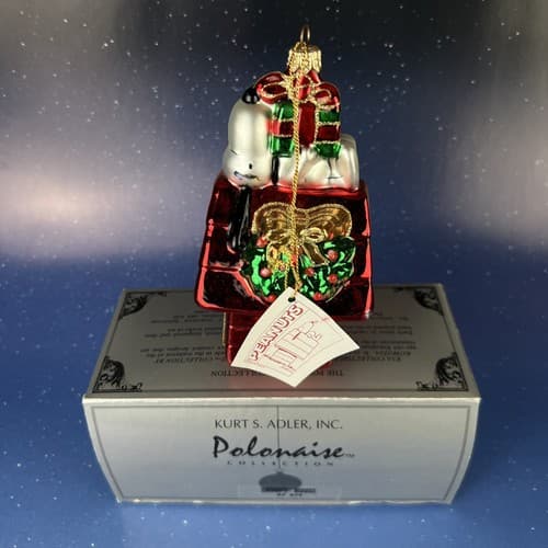 Vintage Peanuts Komozja Adler 6" Snoopy Doghouse Polonaise Collection IN BOX