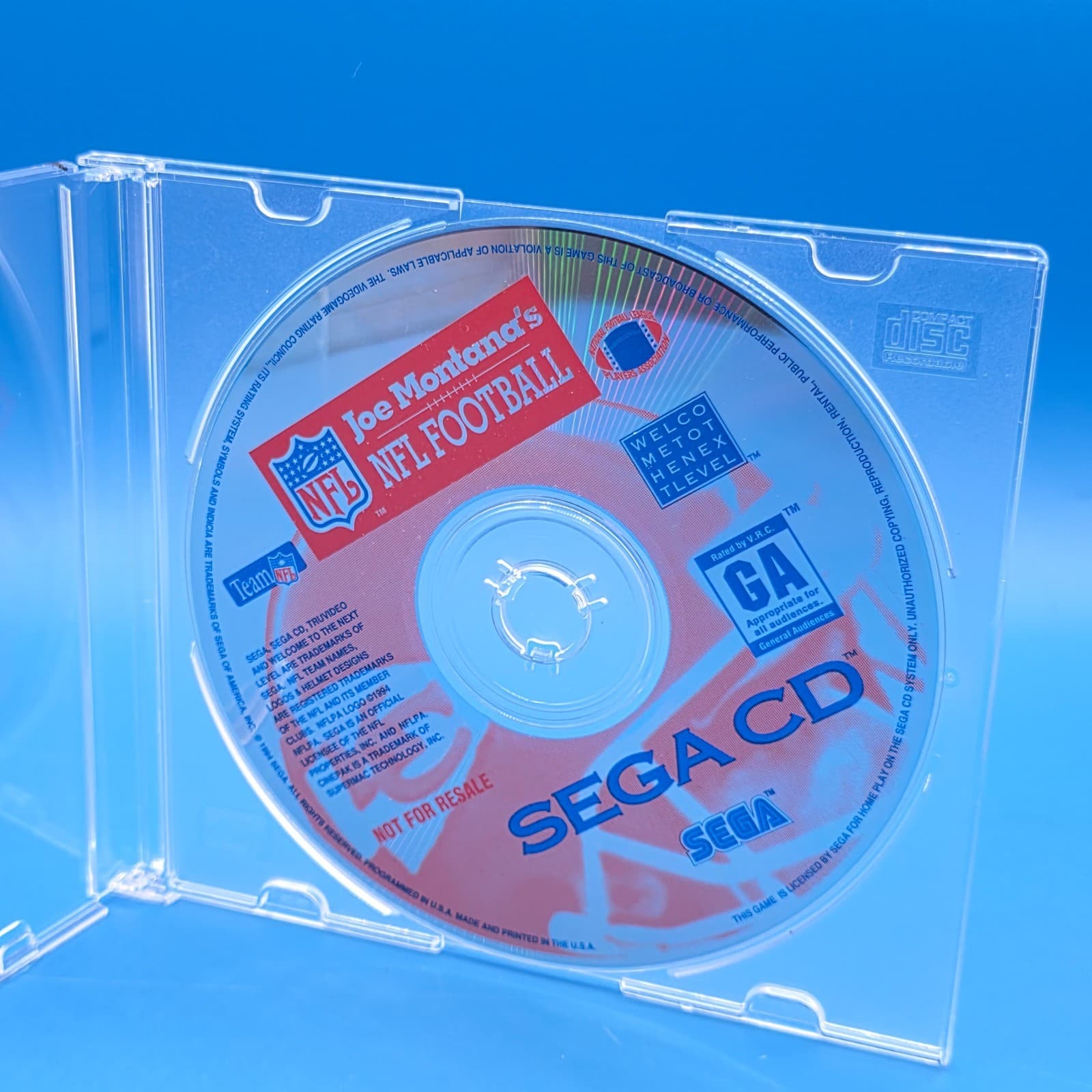 Joe Montana’s NFL Football Sega CD Game Disc Not for Resale 1993 Sega Sports Tes - Thumbnail 2