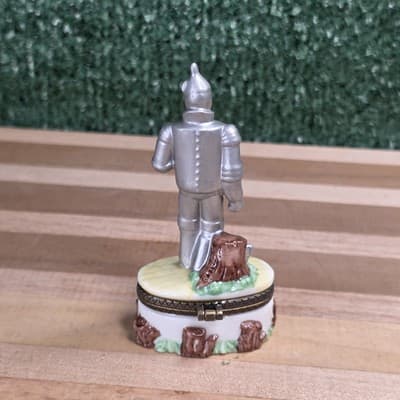 Wizard Of Oz The Tin Man Porcelain Hinged Trinket Box 1998 Midwest Cannon Falls - Thumbnail 8