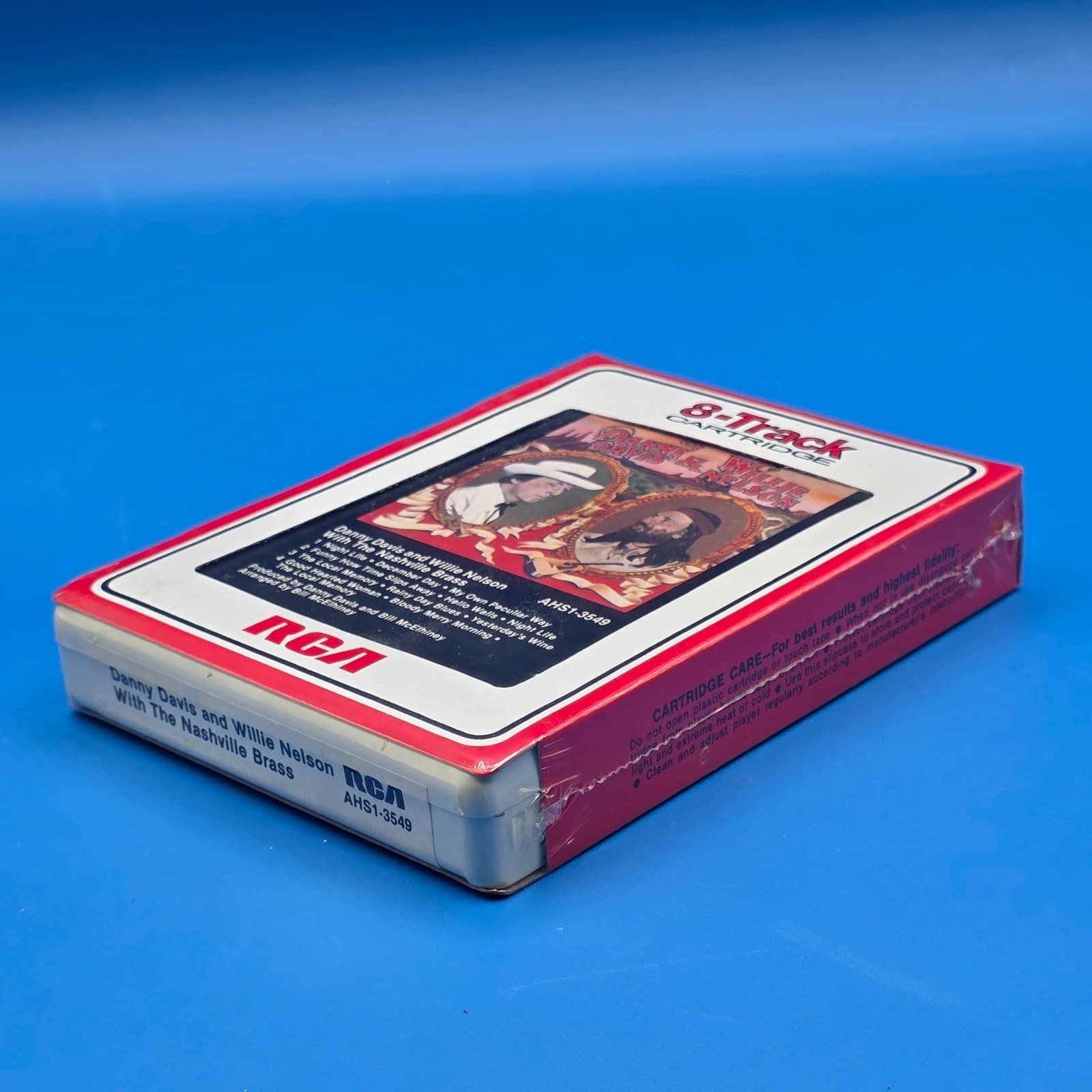 New 1989 Danny Davis And Willie Nelson With The Nashville Brass - 8-track Sealed - Thumbnail 6