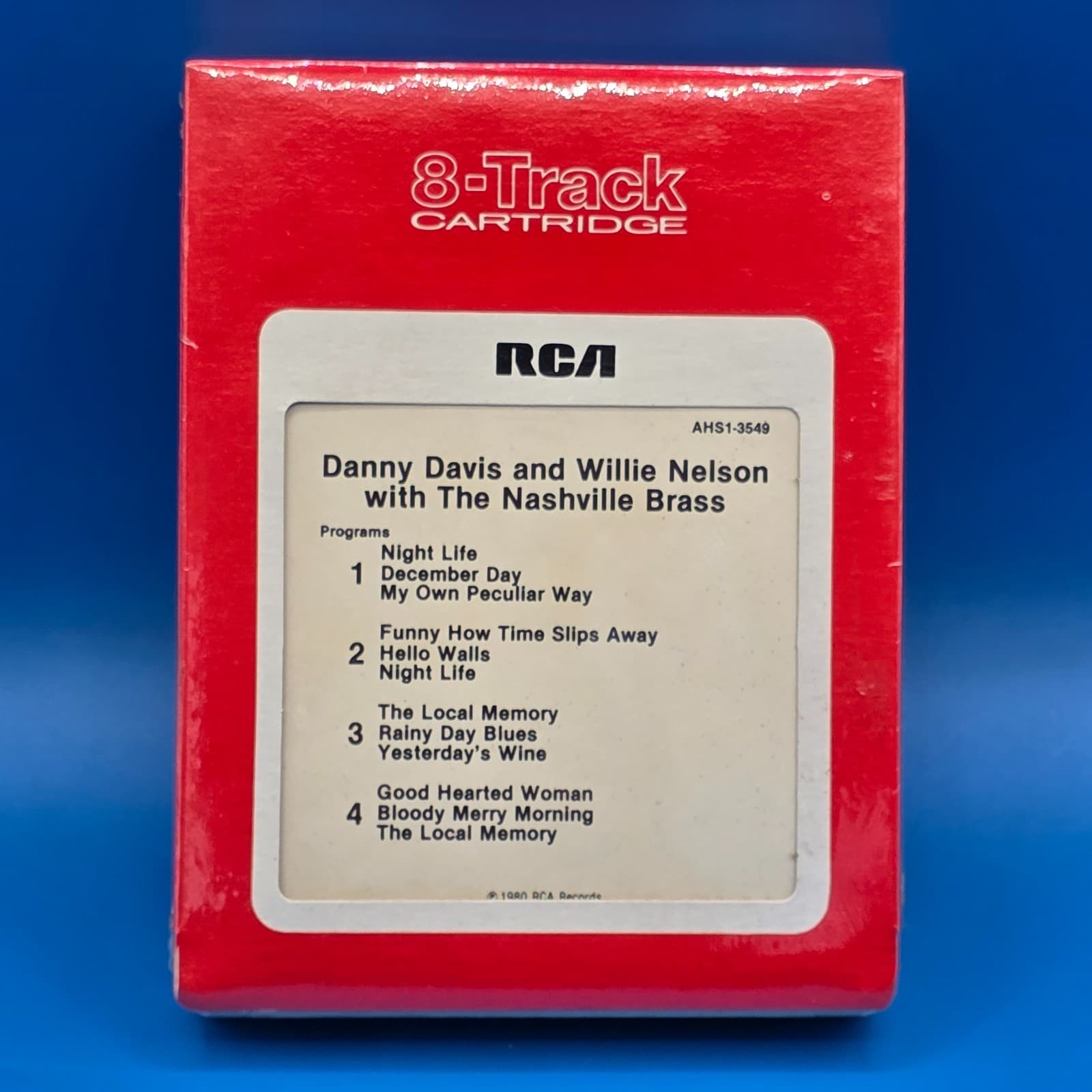 New 1989 Danny Davis And Willie Nelson With The Nashville Brass - 8-track Sealed - Thumbnail 3