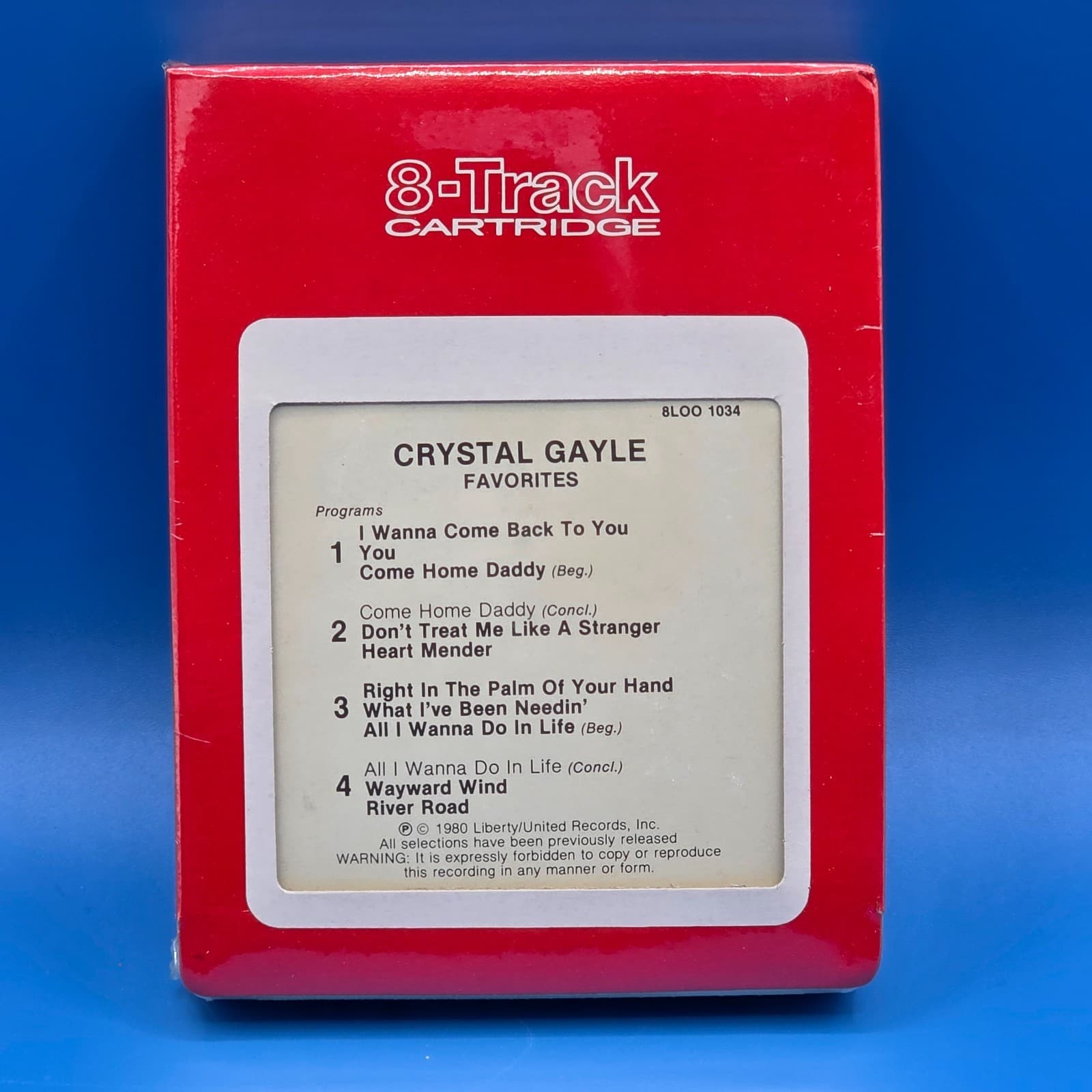 Crystal Gayle Favorites 8 Track Tape SL00124659 Still Sealed - Thumbnail 7