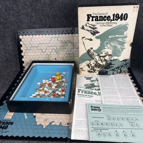 Vintage 1972 The Game of France 1940 German Blitzkrieg In The West Avalon Hill - Thumbnail 2