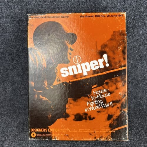 VTG 1973 SNIPER! Game House to House Fighting in WW2 SPI EARLY RPG SIMULATIONS - Thumbnail 3