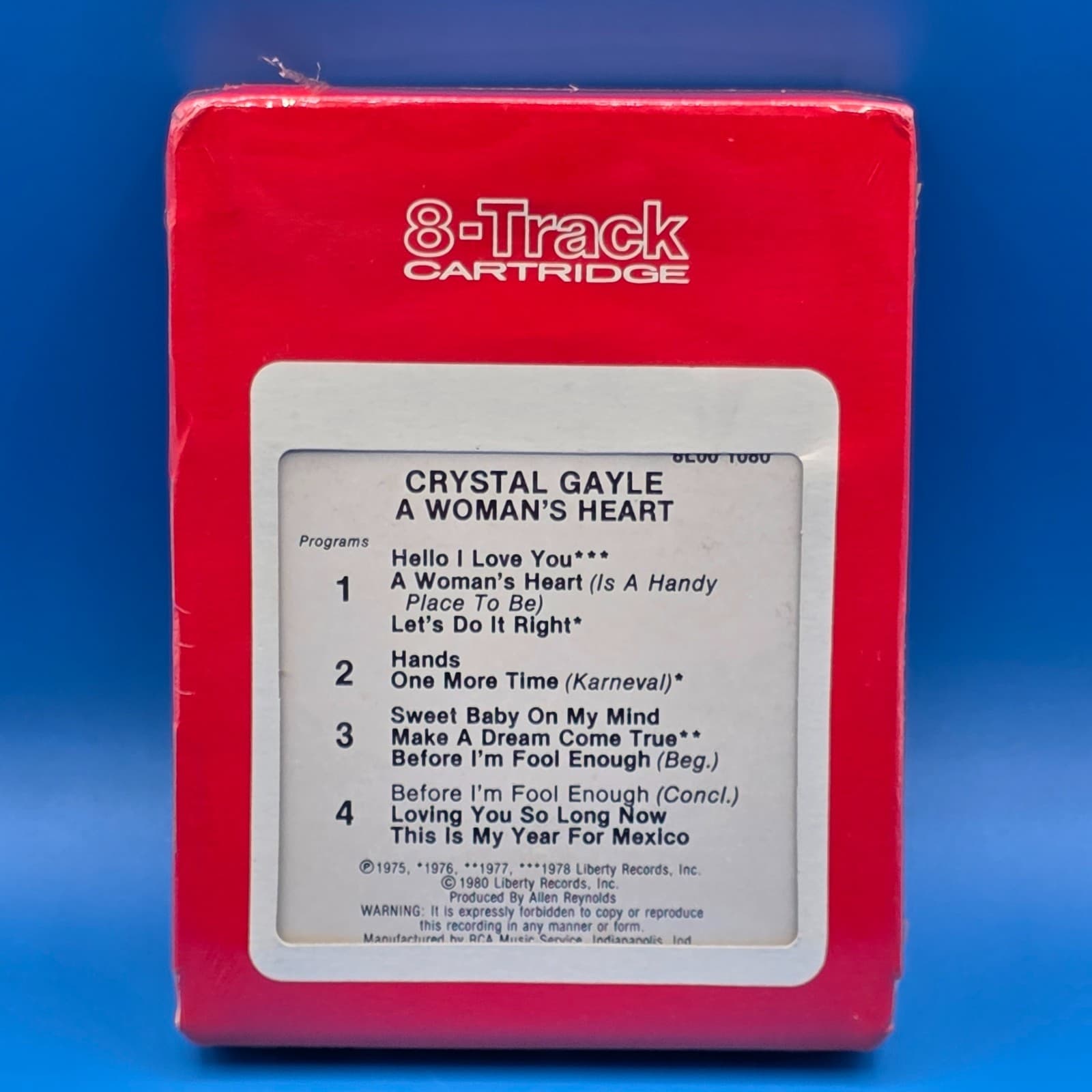NEW SEALED - Crystal Gayle - A Woman's Heart - 8 Track Tape 8LOO1080 - Thumbnail 8