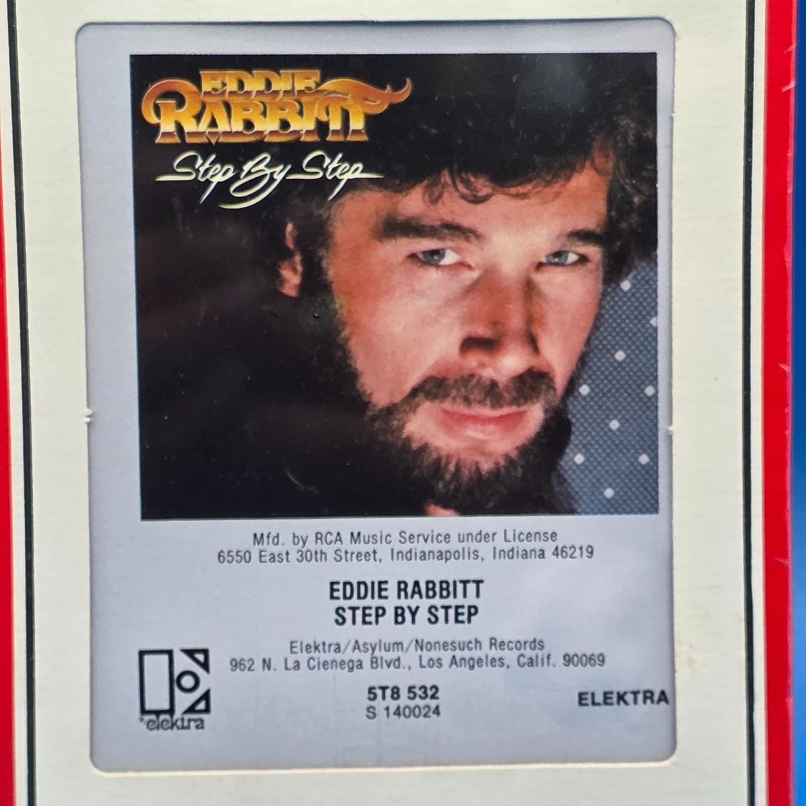 Eddie Rabbit- ‘Step By Step’ 8-Track Tape Cartridge SEALED - Thumbnail 2
