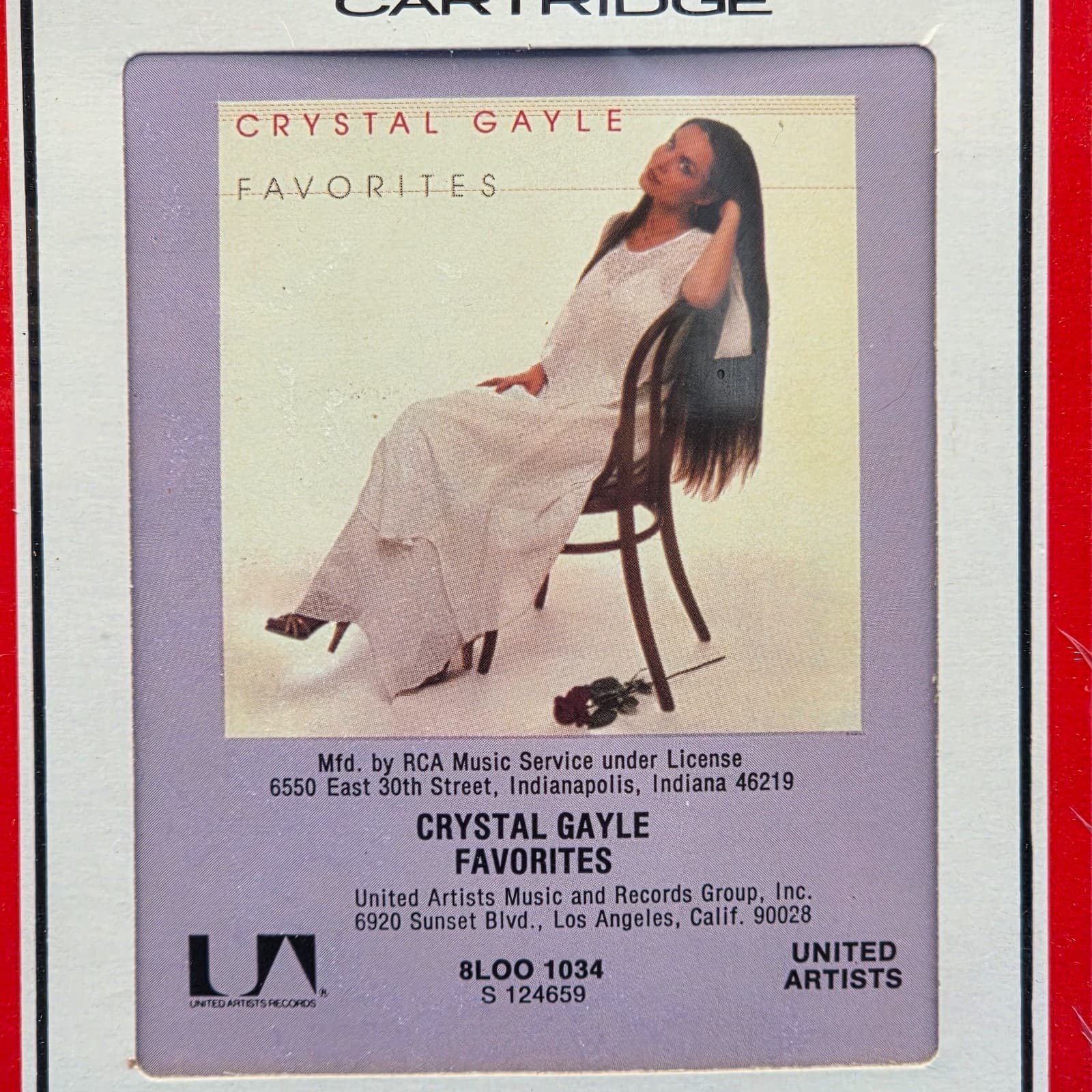 Crystal Gayle Favorites 8 Track Tape SL00124659 Still Sealed - Thumbnail 2