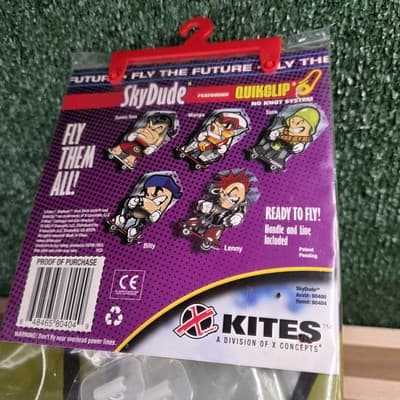Vintage Tech Deck Kite SkyDude 3D Poly Action 28" Tall Quikclip Tank Army - Thumbnail 9