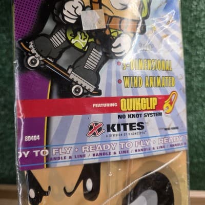 Vintage Tech Deck Kite SkyDude 3D Poly Action 28" Tall Quikclip Tank Army - Thumbnail 5
