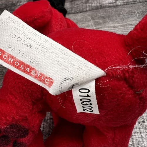 Clifford The Big Red Dog Plush Scholastic With Top Hat mini plush 6.5” - Thumbnail 8