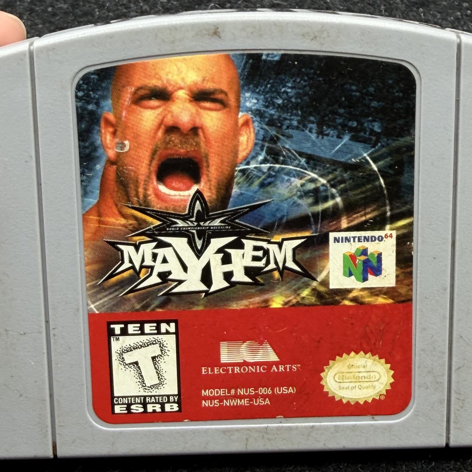 WCW Mayhem (Nintendo 64, 1999) N64 Authentic Retro Wrestling Game NWO WWE WWF - Thumbnail 3