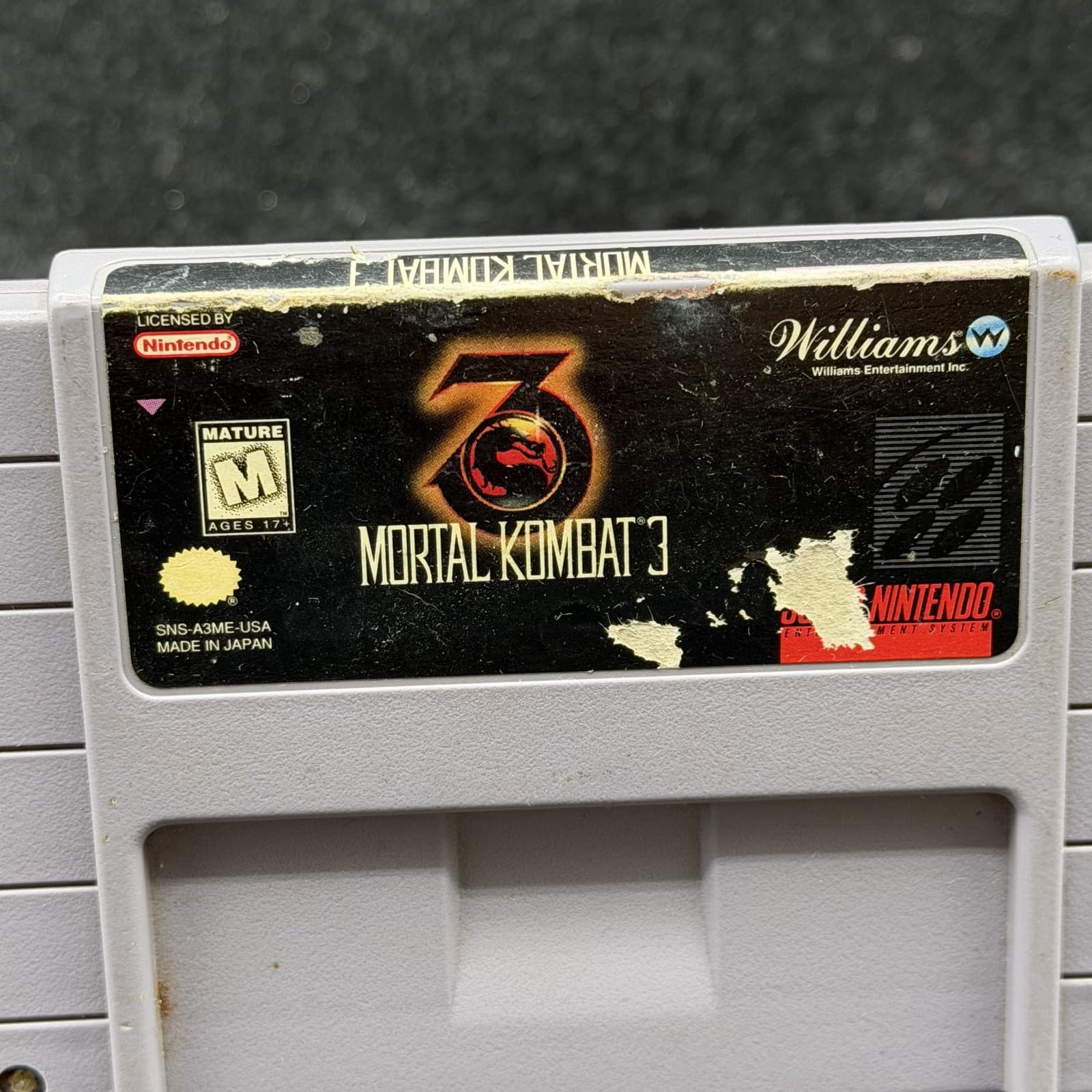 Mortal Kombat 3 (Super Nintendo SNES, 1995) *Cart Only* Authentic Tested Cleaned - Thumbnail 2