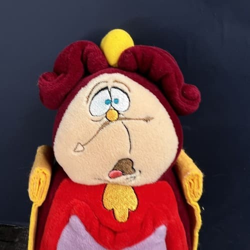 Disney Store Vintage Beauty & the Beast 8.5" Clogsworth Clock Plush Toy Doll - Thumbnail 3