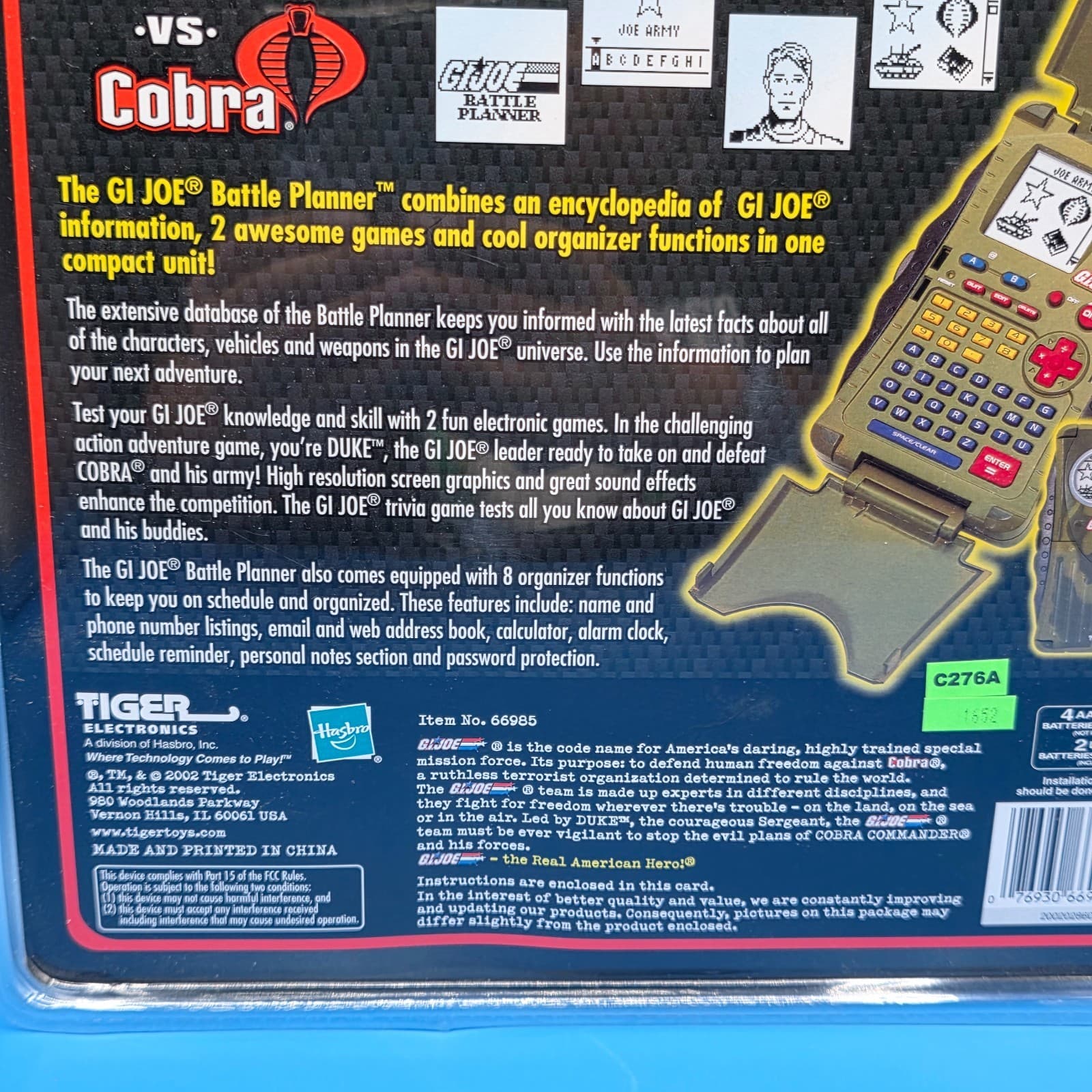 GI Joe vs. Cobra Battle Planner Tiger Electronics 2002 Vintage Sealed! - Thumbnail 5