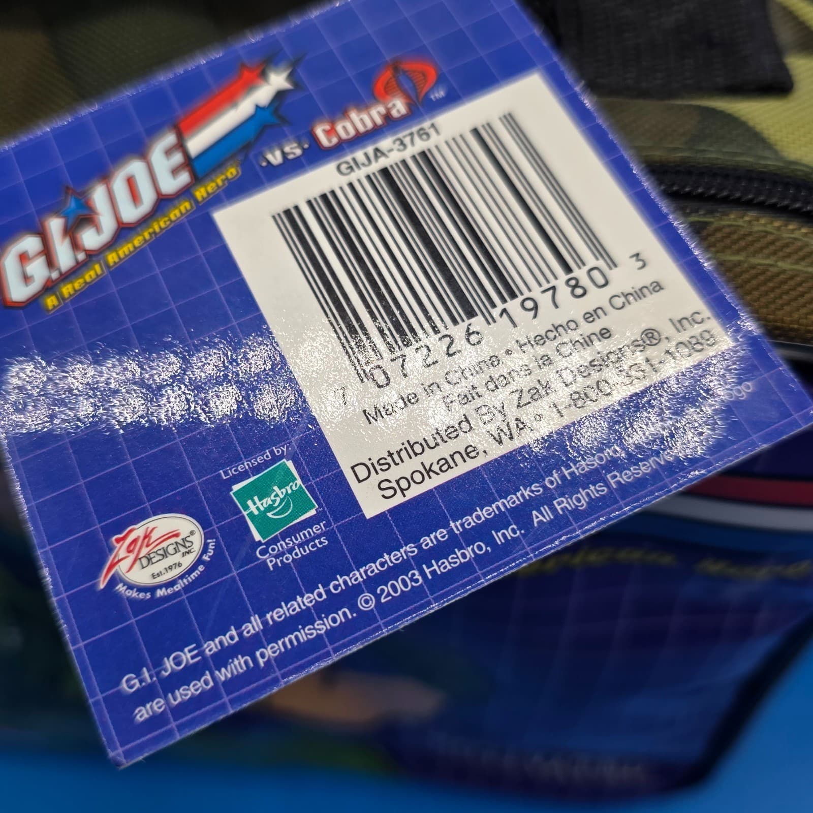 2003 GI Joe Duke A Real American Hero Insulated Lunch Box, New With Tags - Thumbnail 6