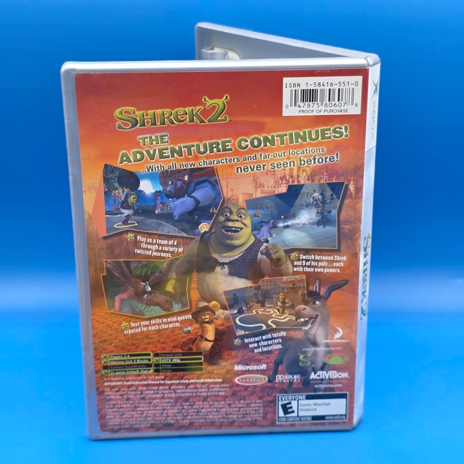 Xbox - Shrek 2 (Microsoft Xbox, 2004) Platinum Hits - COMPLETE with Manual Game - Thumbnail 4