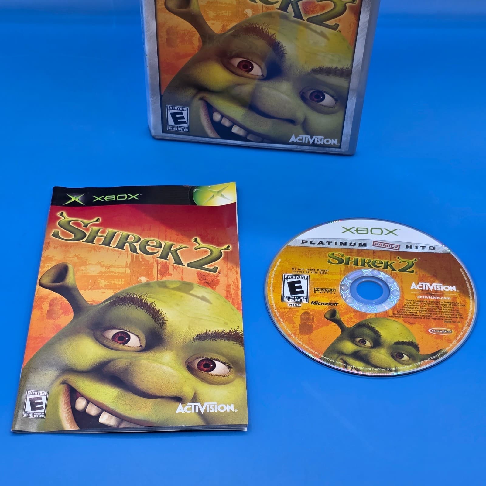 Xbox - Shrek 2 (Microsoft Xbox, 2004) Platinum Hits - COMPLETE with Manual Game - Thumbnail 2