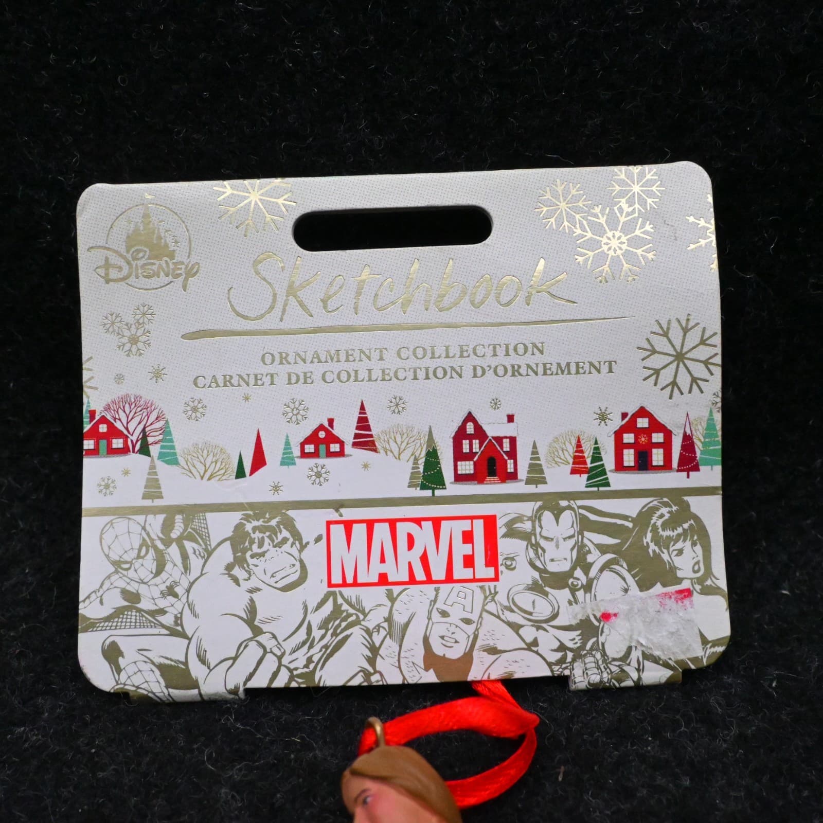 2025 Captain Marvel Disney Parks Sketchbook Christmas Tree Ornament New w Tag - Thumbnail 2