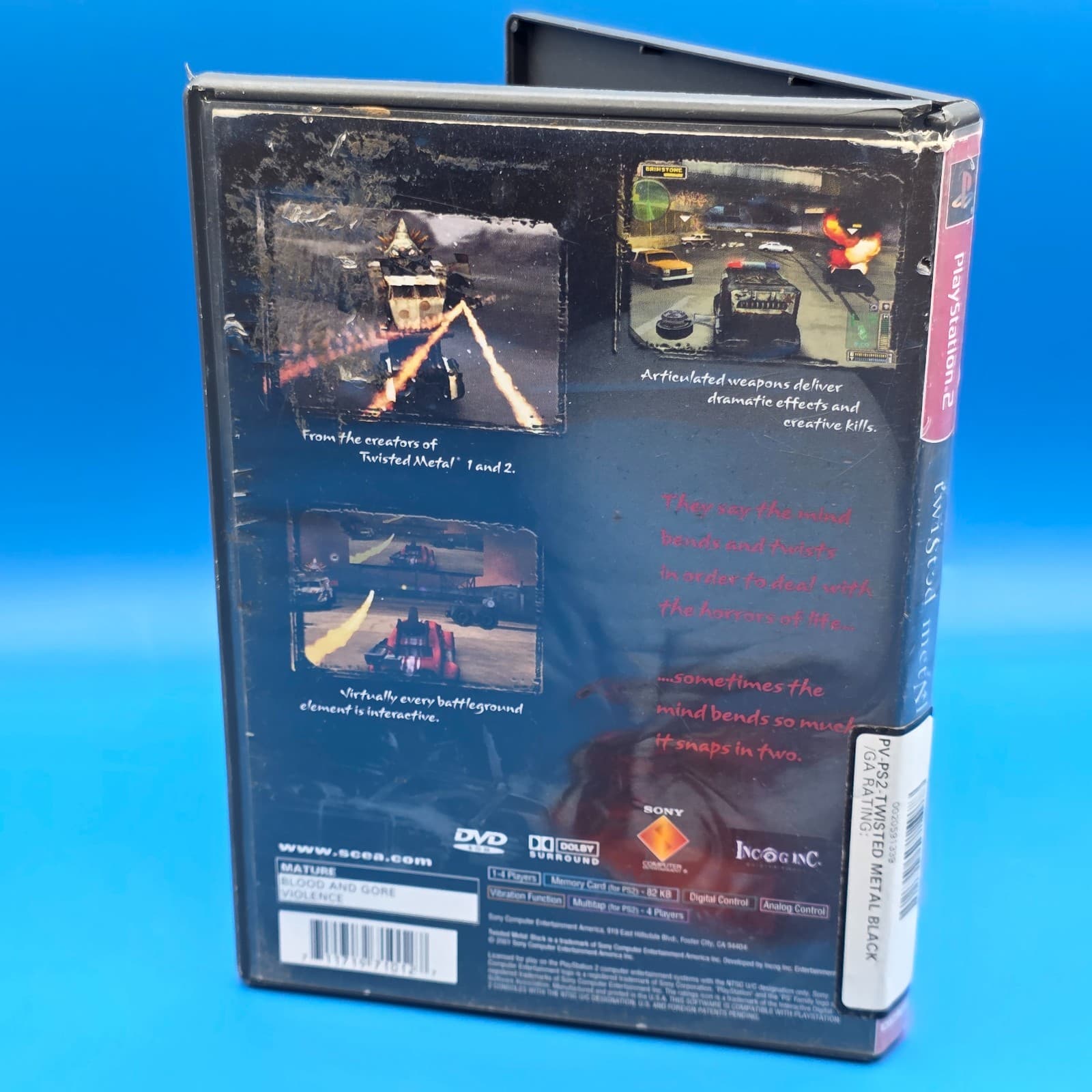 Twisted Metal: BLACK (PlayStation, PS2) Black Label New Case No Manual - TESTED - Thumbnail 4