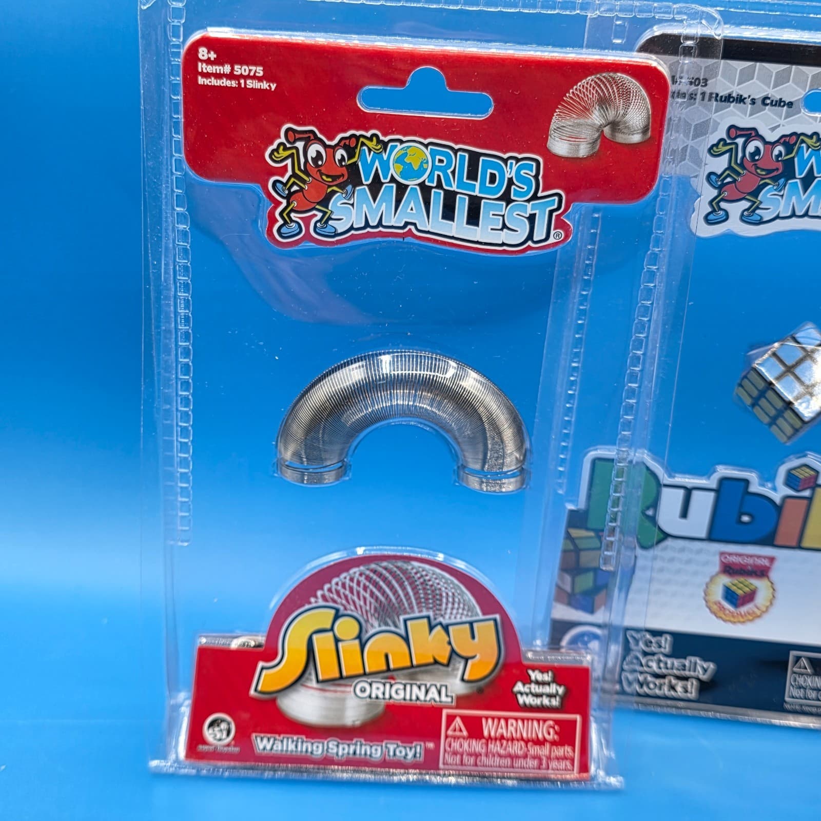 Lot Of 3 Brand New World's Smallest The Original Slinky, Jenga, Rubiks - Thumbnail 4