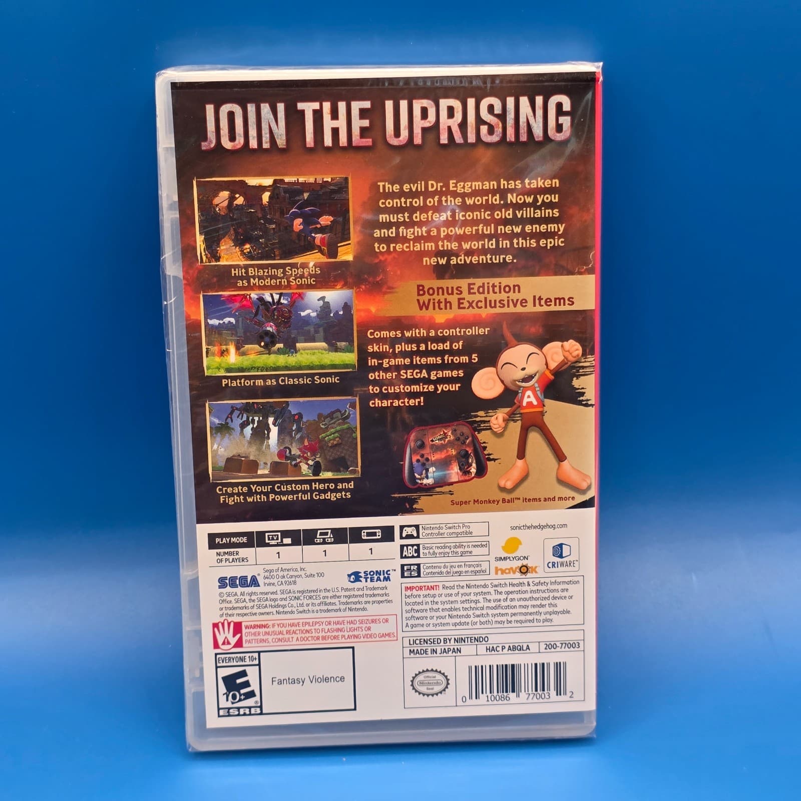 Sonic Forces - Bonus Edition (Nintendo Switch) Brand New - Thumbnail 3