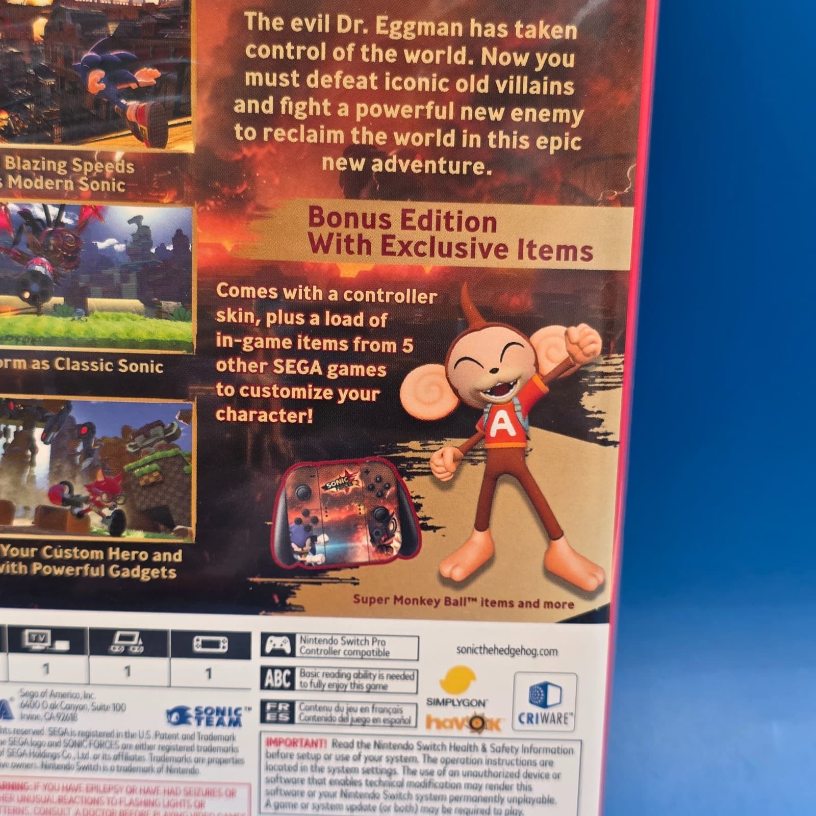 Sonic Forces - Bonus Edition (Nintendo Switch) Brand New - Thumbnail 4