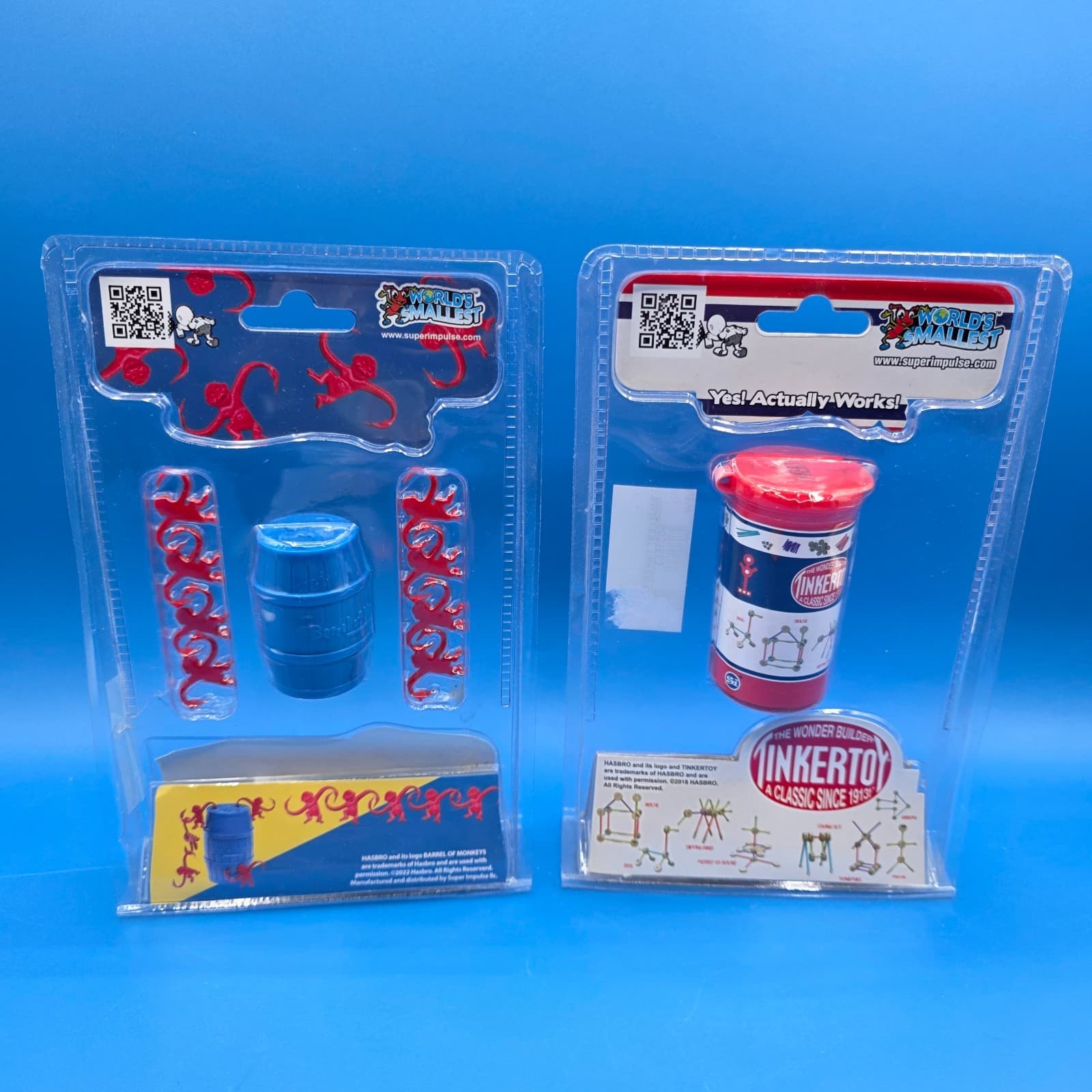 World's Smallest Barrel Of Monkeys & Tinkertoys Game Mini Replica 2020 Hasbro - Thumbnail 4