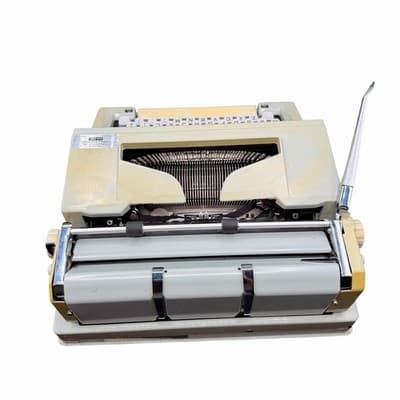 Vintage 1970s Hermes 3000 Typewriter w Cover Tested And Working - Thumbnail 10