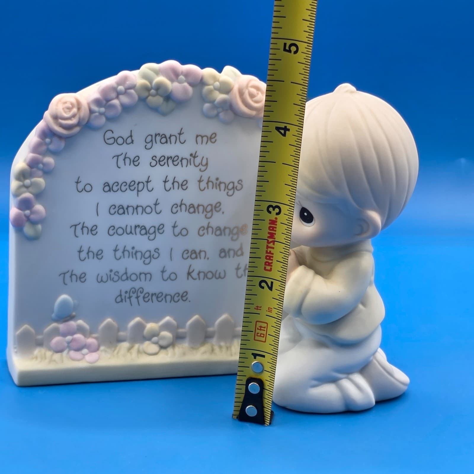 Precious Moments: 1993 Serenity Prayer - Boy Figure - 530700 Preowned - Thumbnail 3
