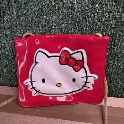 Vintage 1976 Sanrio Hello Kitty Red Bag Pouch - Thumbnail 2