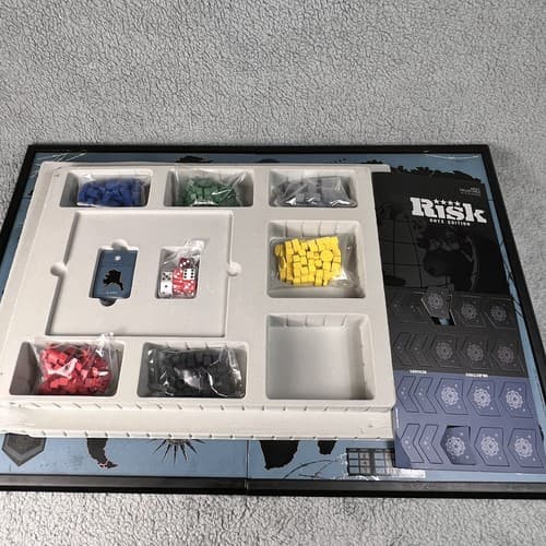 SPECIAL EDITION RISK ONYX EDITION BOARD GAME COMPLETE BOX - Thumbnail 4