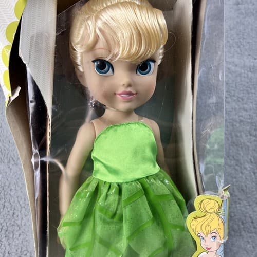 Rare Disney Store 16” Tinker bell Fairies Toddler Doll In Box Damage package - Thumbnail 4