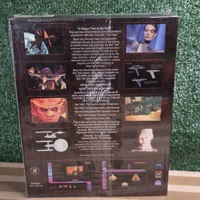VTG 1997 PC Big Box Star Trek Encyclopedia CD-ROM New & Factory Sealed - Thumbnail 5