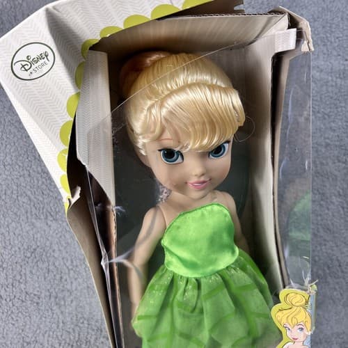 Rare Disney Store 16” Tinker bell Fairies Toddler Doll In Box Damage package - Thumbnail 2