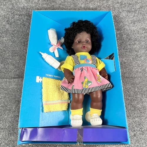 Vintage Goldberger Softina 14.5” Baby Doll Open & Close Eyes African American - Thumbnail 8