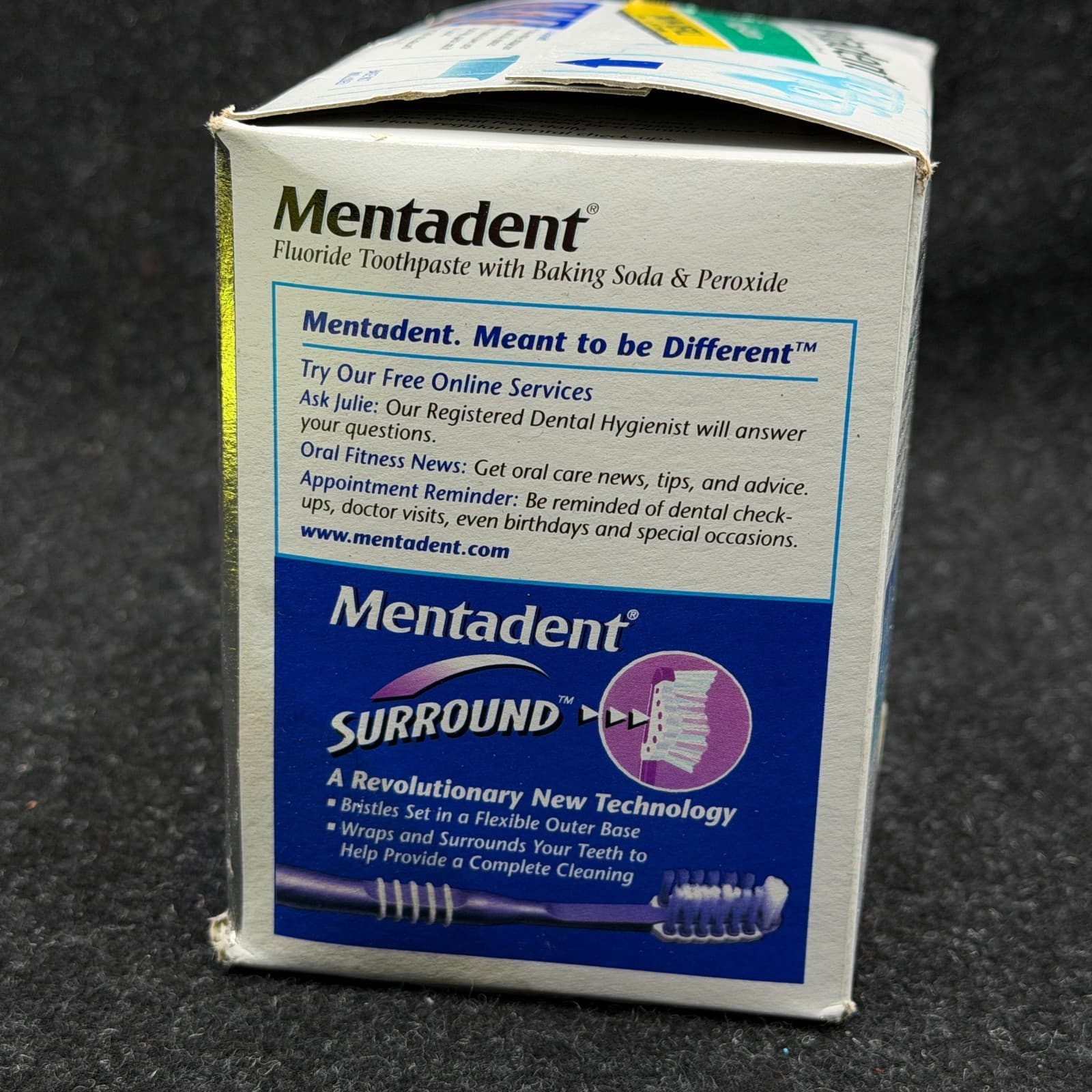 Vtg Mentadent Tartar Control Toothpaste 10 oz Baking Soda Peroxide Fluoride Twin - Thumbnail 6