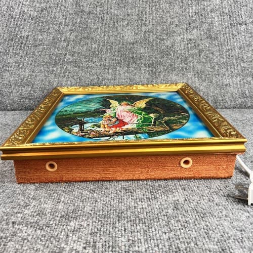 Vintage Motion Lamp Moving Picture Light Wall Display Psychodelic Guardian Angel - Thumbnail 8